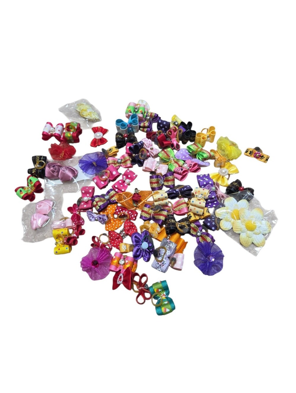 Baby Doll Tiny Hairbows Lot Of Over 70 New And Used Hair Accessories Bundle‎
